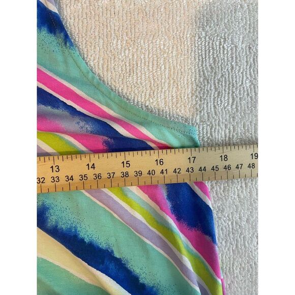 Lilly Pulitzer Magnolia Midi Ceviche Asymmetrical Stripe Dress Womens Size S - Picture 8 of 8